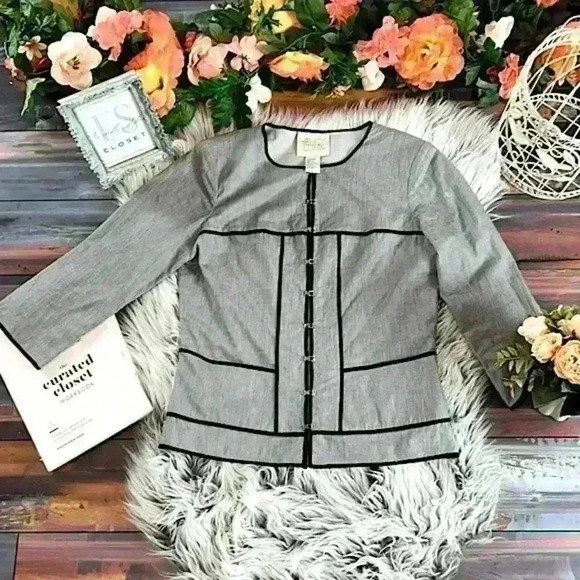 Helios & Luna Vintage Professional Structured Black & Gray 2 Piece Skirt Set - Picture 7 of 12